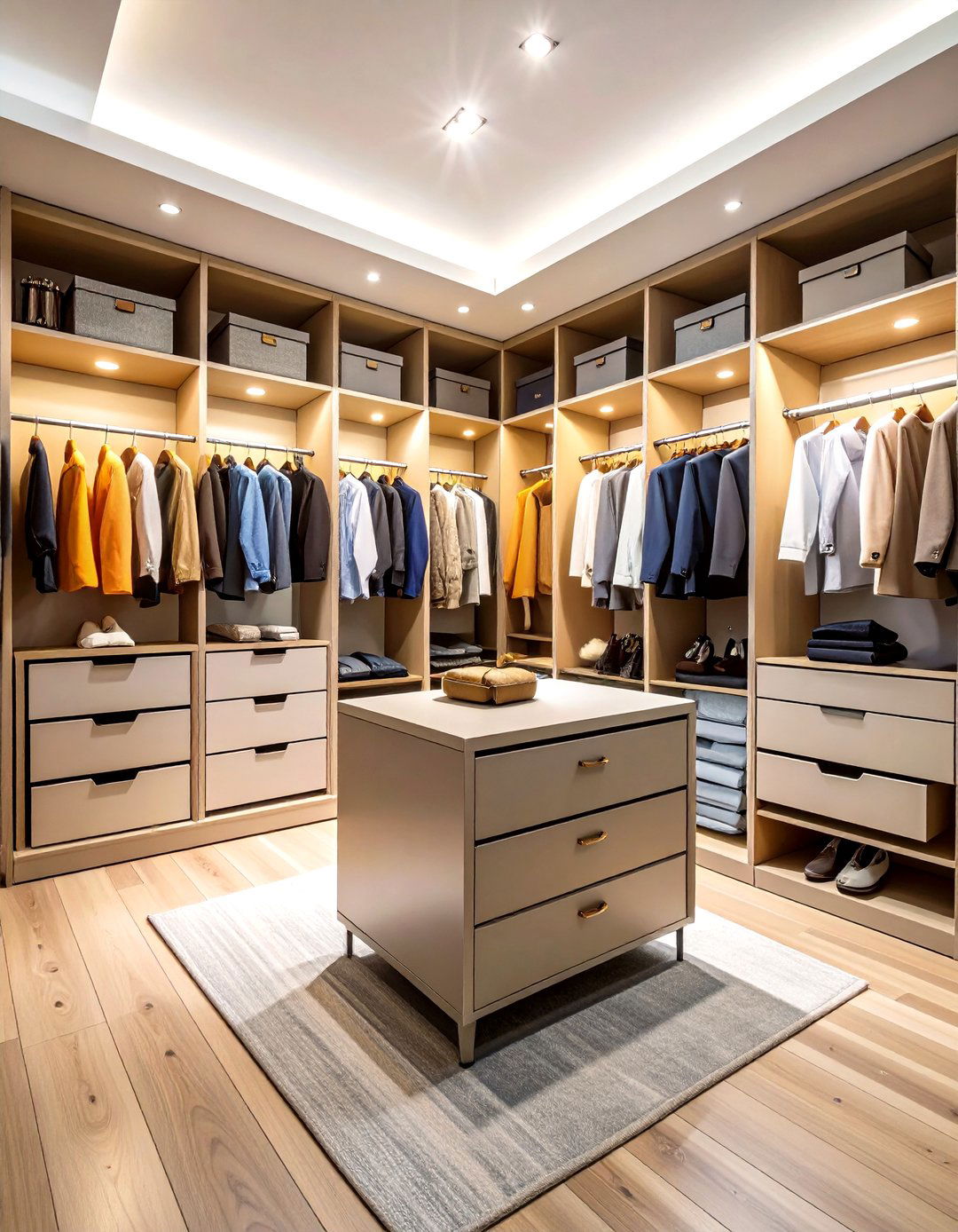 Designate a Folding and Prep Zone - 20 Walk in Closet Ideas