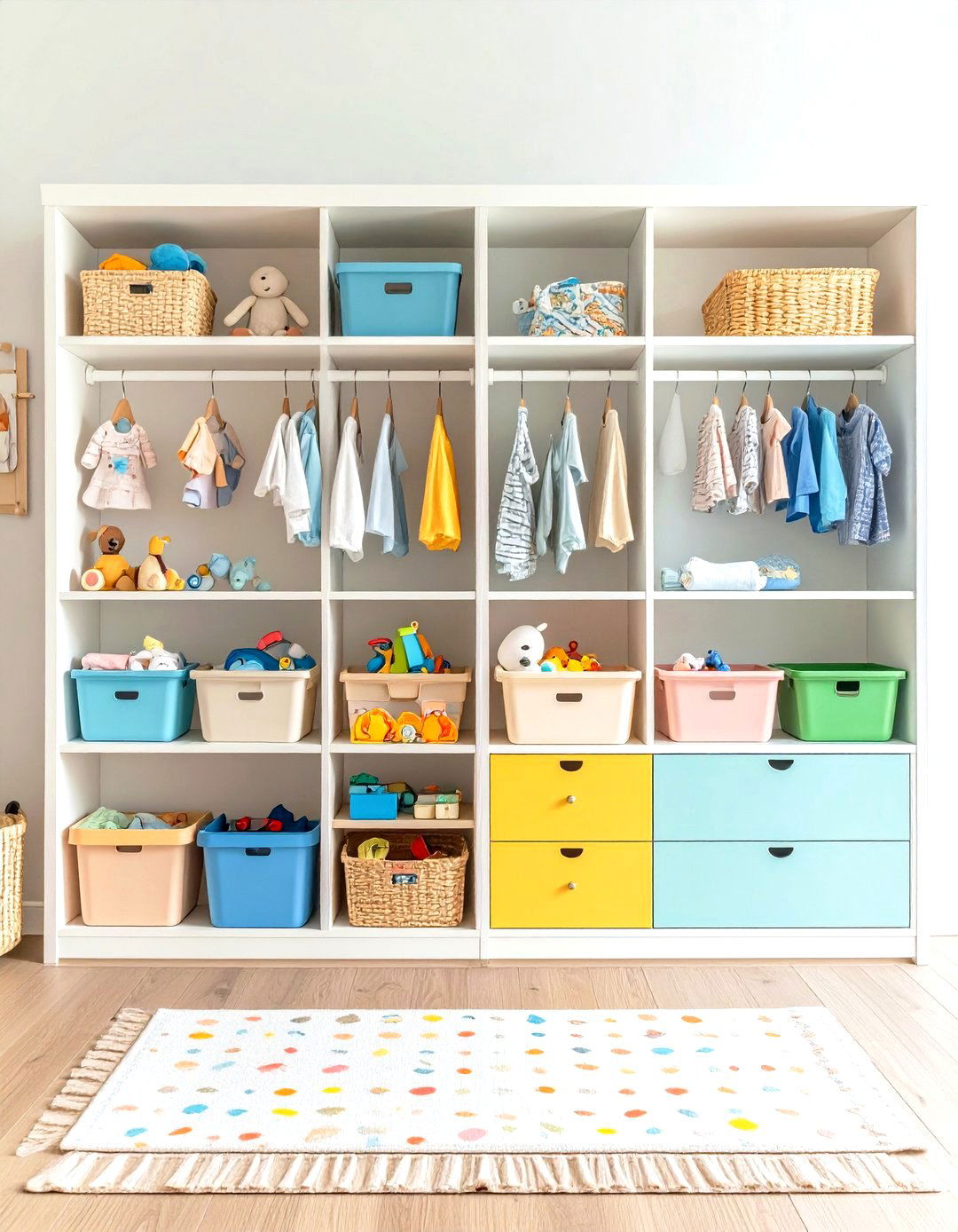 Designate a Toy Storage System - 20 Twin Nursery Ideas
