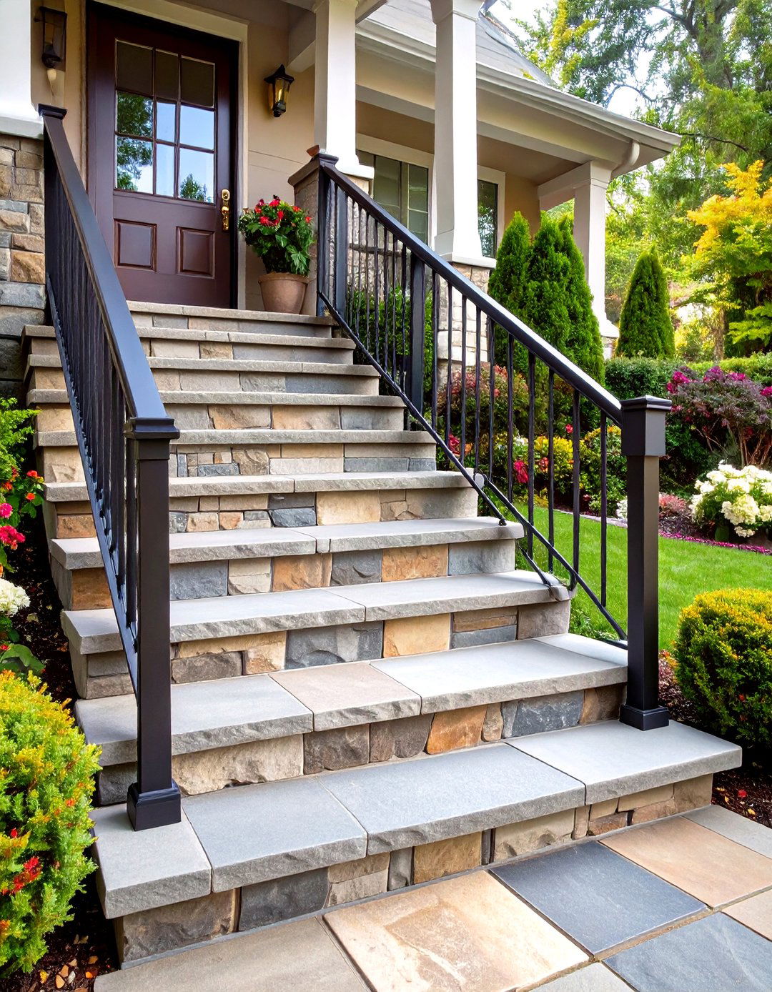 Designing Slip Resistant Flagstone Steps - 20 Flagstone Steps