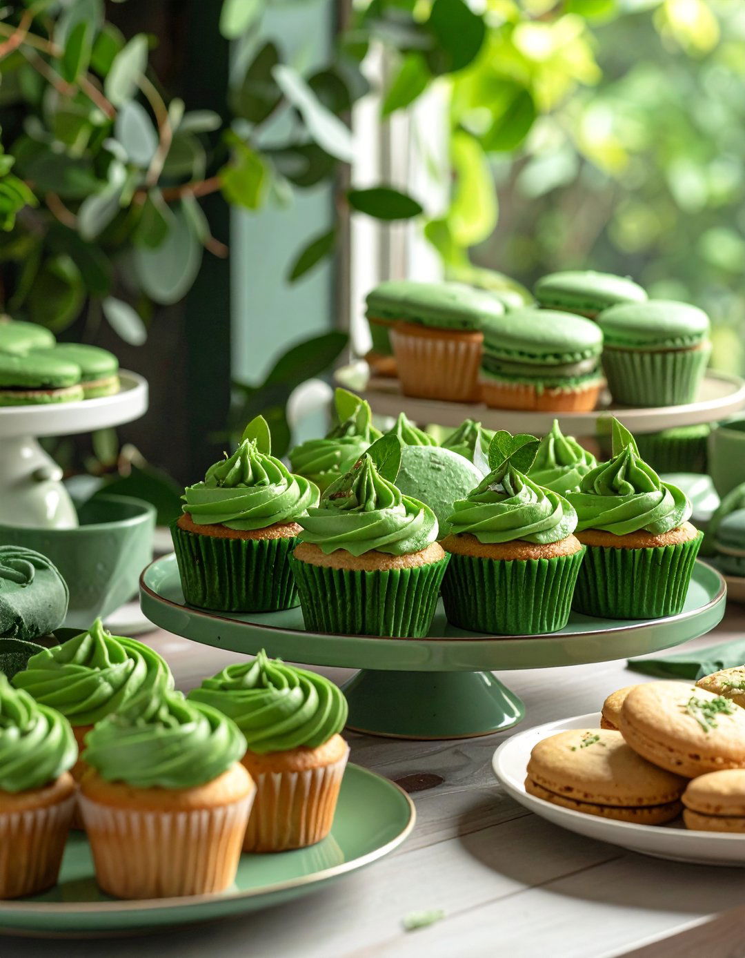 Dessert Table Displays - 20 Sage Green Wedding Ideas