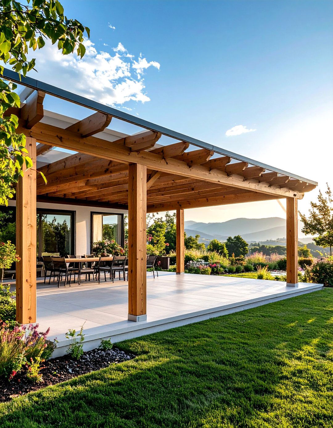 Detached Pergola Style Car Porch Design - 20 Car Porch Design Ideas