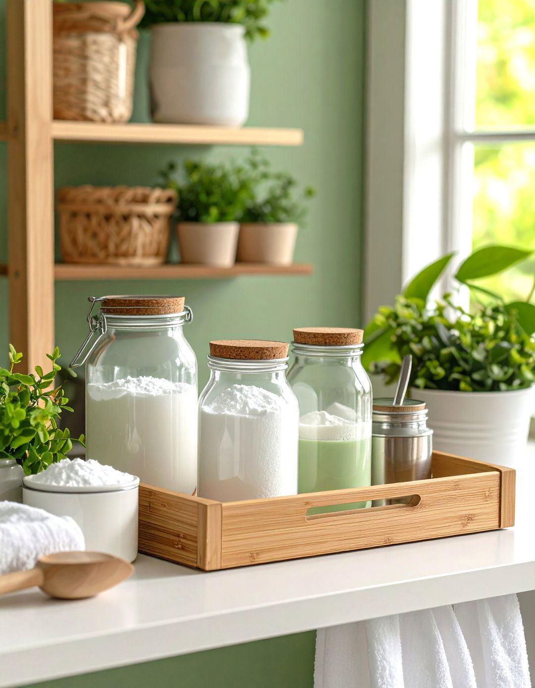 Detergent Refill Station Cuts Plastic Waste - 20 Green Laundry Room Ideas