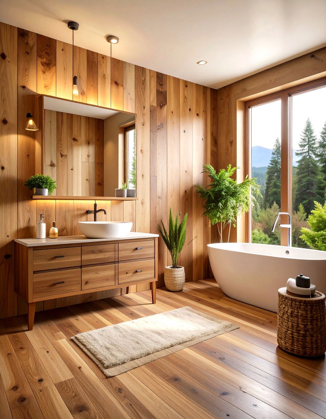 Diagonal Wood Accent Wall - 20 Wood Accent Wall Ideas