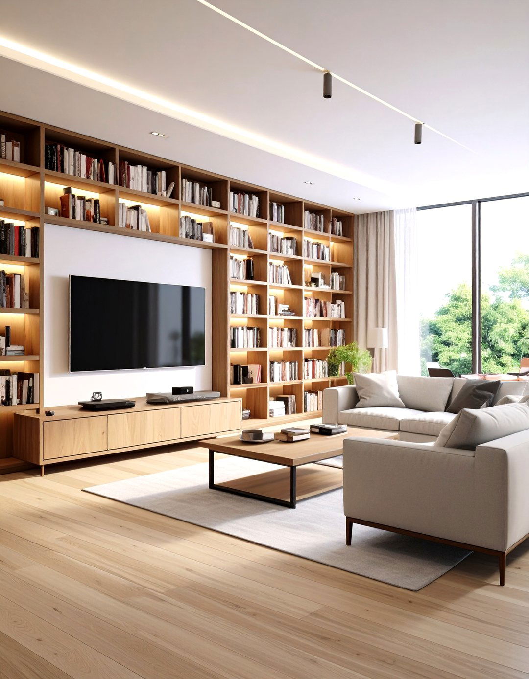 Digital Hybrid Smart Library Hub - 20 Home Library Ideas