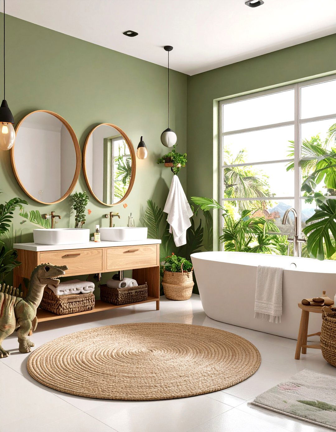 Dinosaur Discovery Kids Bathroom Expedition - 20 Kids Bathroom Ideas