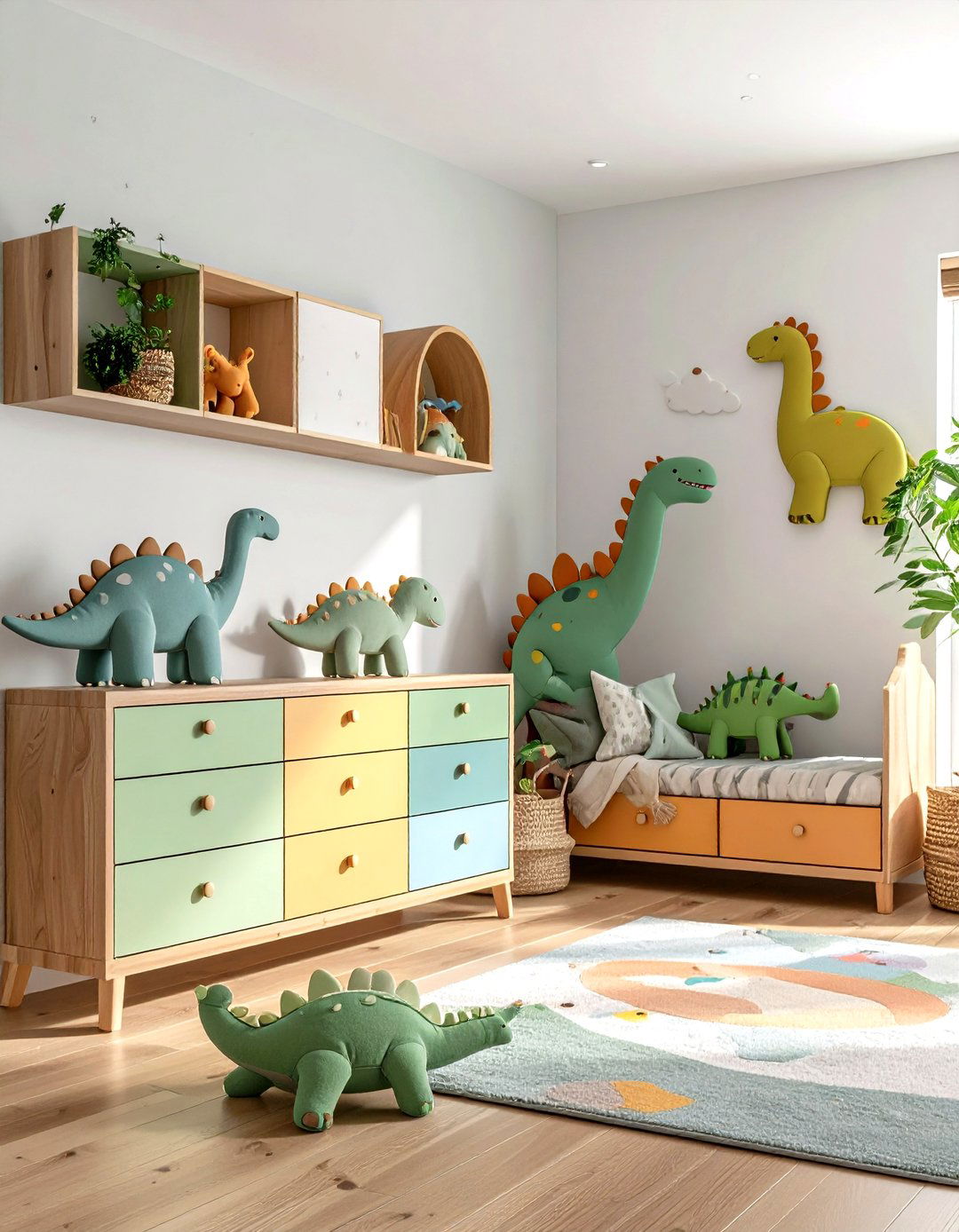 Dinosaur Themed Kids Room Furniture Transformations - 20 Dinosaur-themed Kids' Room Ideas