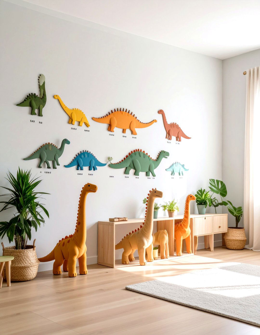 Dinosaur Themed Kids Room Growth Chart Adventures - 20 Dinosaur-themed Kids' Room Ideas