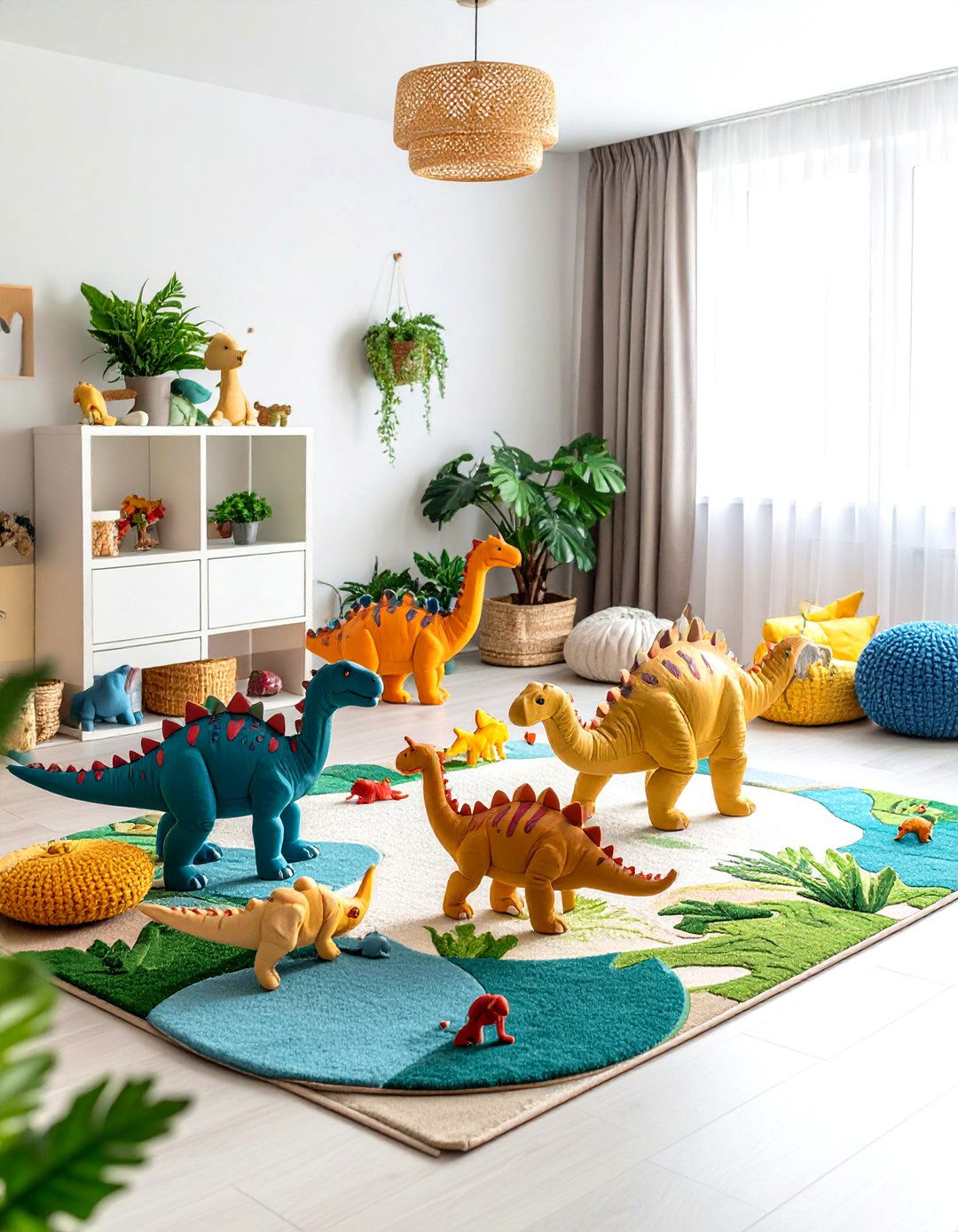 Dinosaur Themed Kids Room Play Area Zones - 20 Dinosaur-themed Kids' Room Ideas