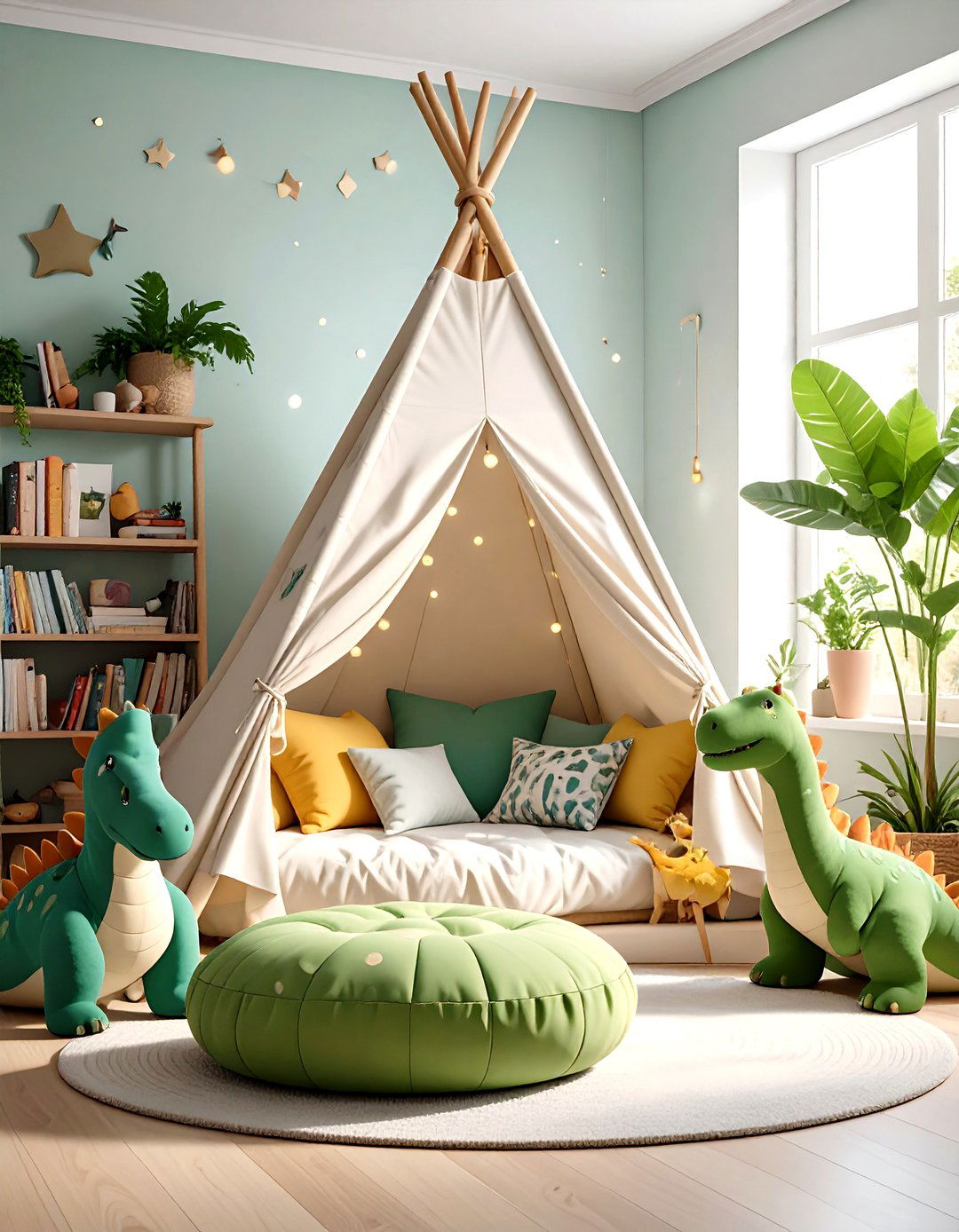 Dinosaur Themed Kids Room Reading Nook Creation - 20 Dinosaur-themed Kids' Room Ideas