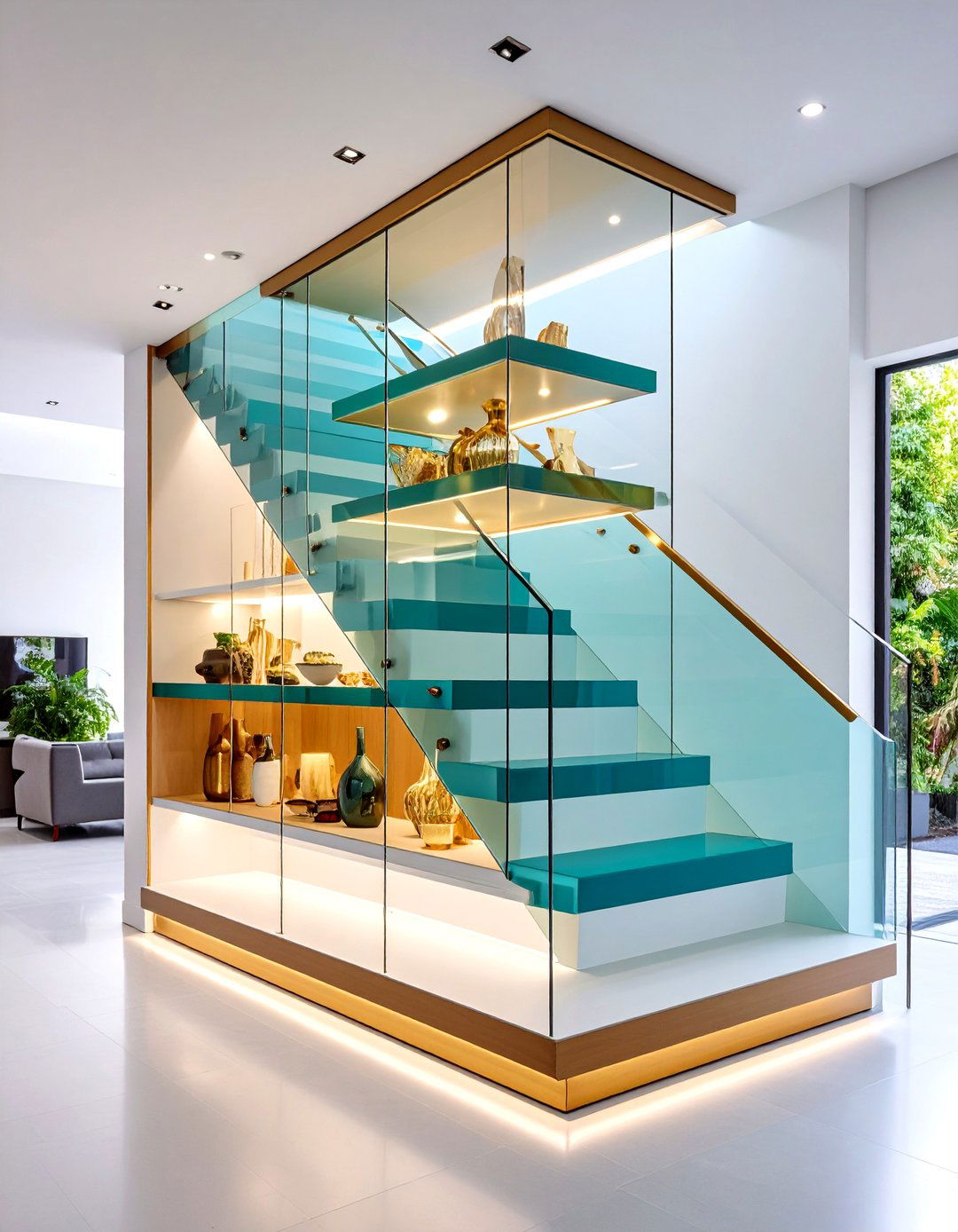 Display Alcove - 20 Under Stair Storage Ideas