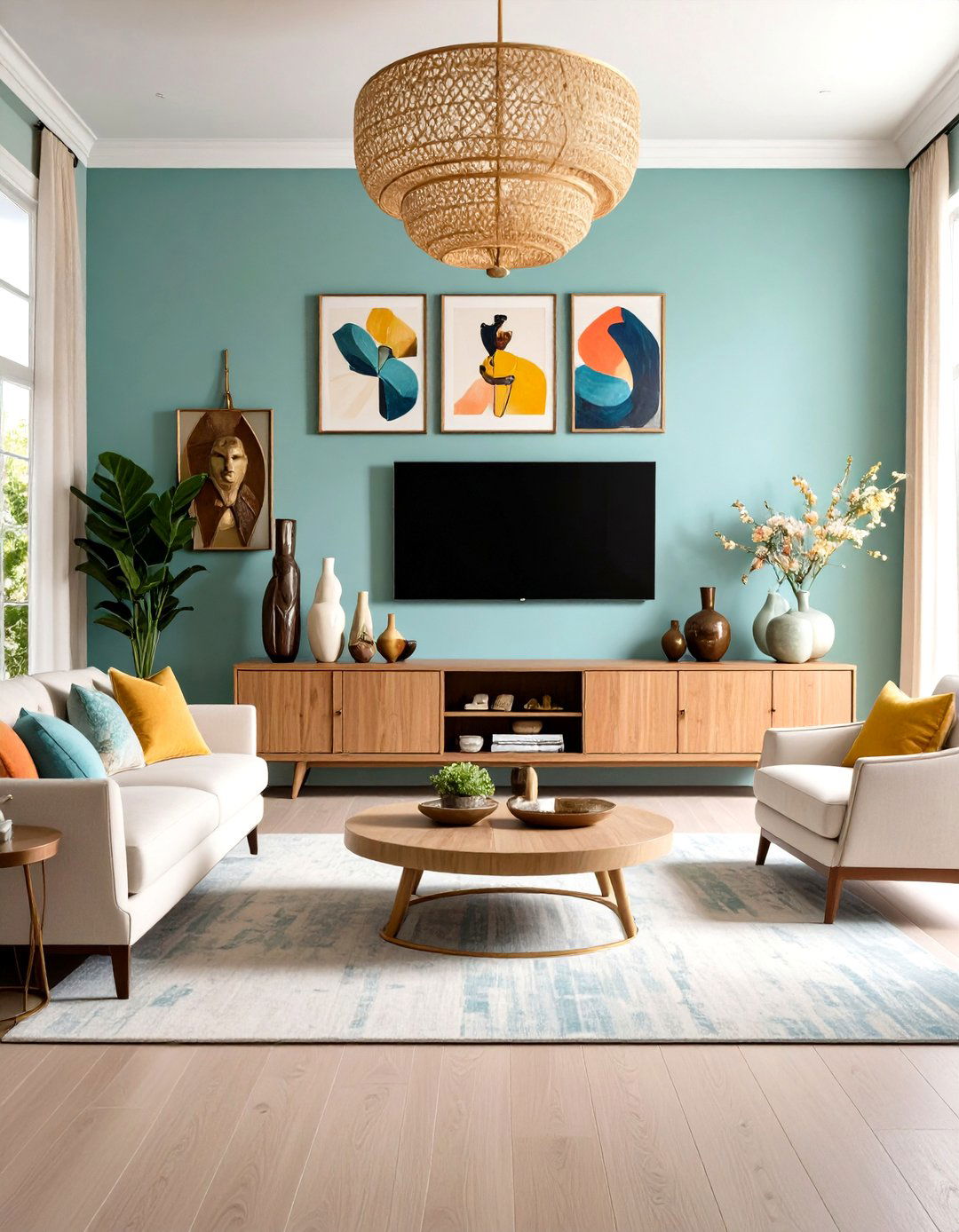 Display Art and Sculptures - 20 Tv Console Decor Ideas