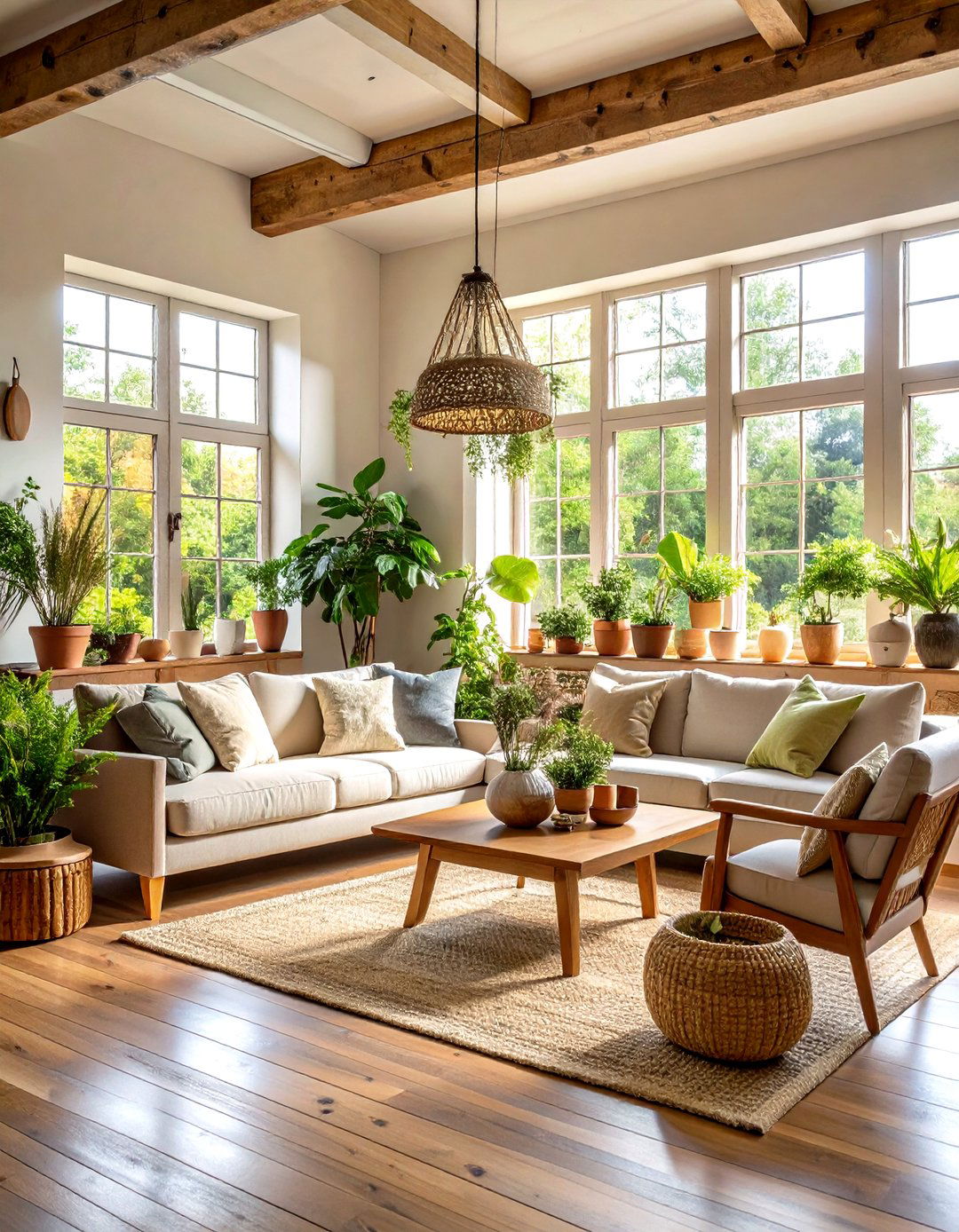 Display Natural Elements for Organic Country Living Room Beauty - 20 Country Living Room Ideas