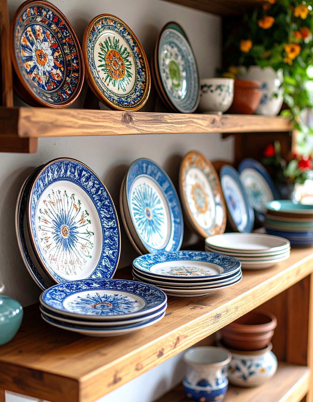 Display Plates Frames and Artwork - 20 Shelf Decor Ideas