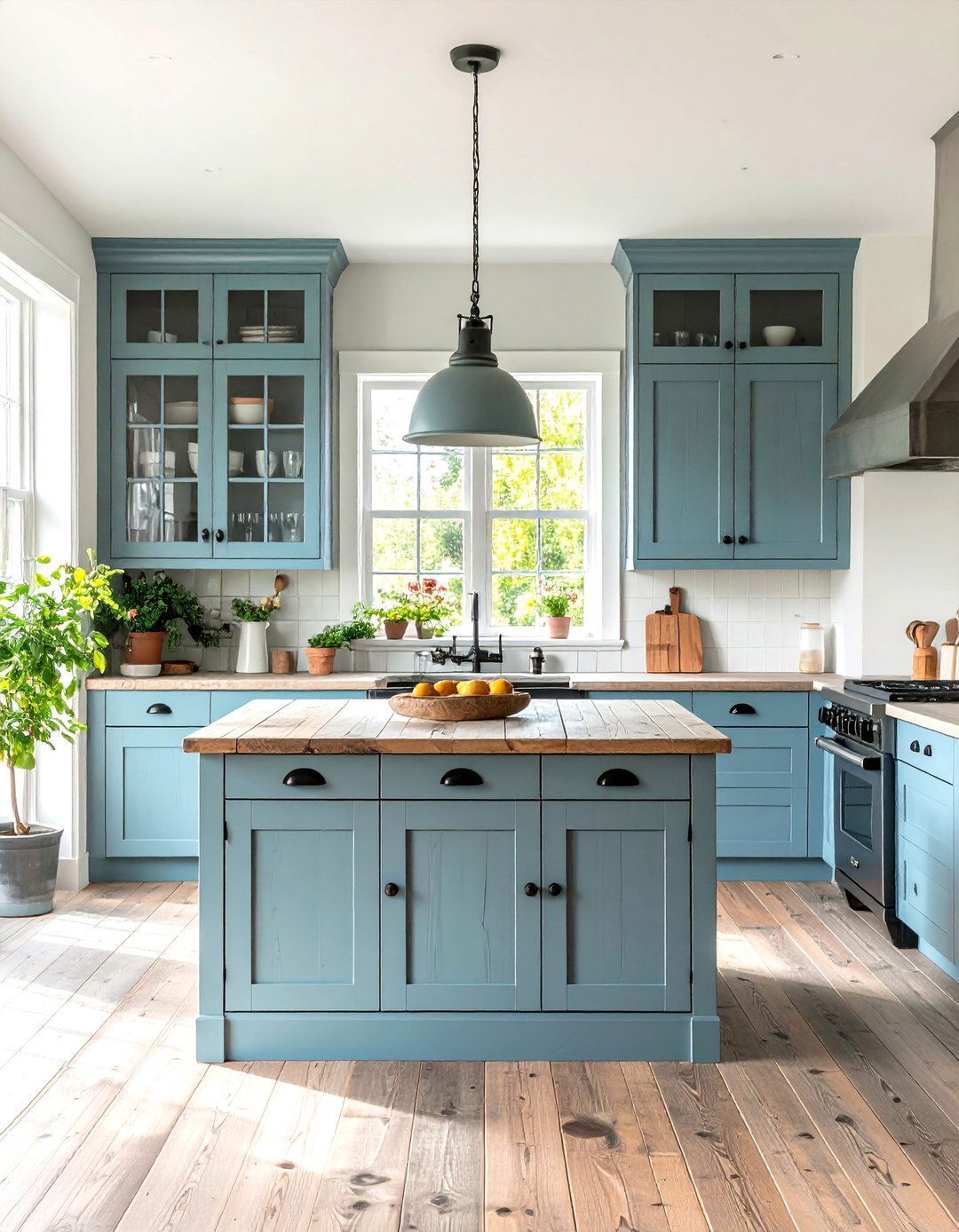 Distressed Blue Farmhouse Kitchen Cabinets - 20 blue farmhouse kitchen cabinets