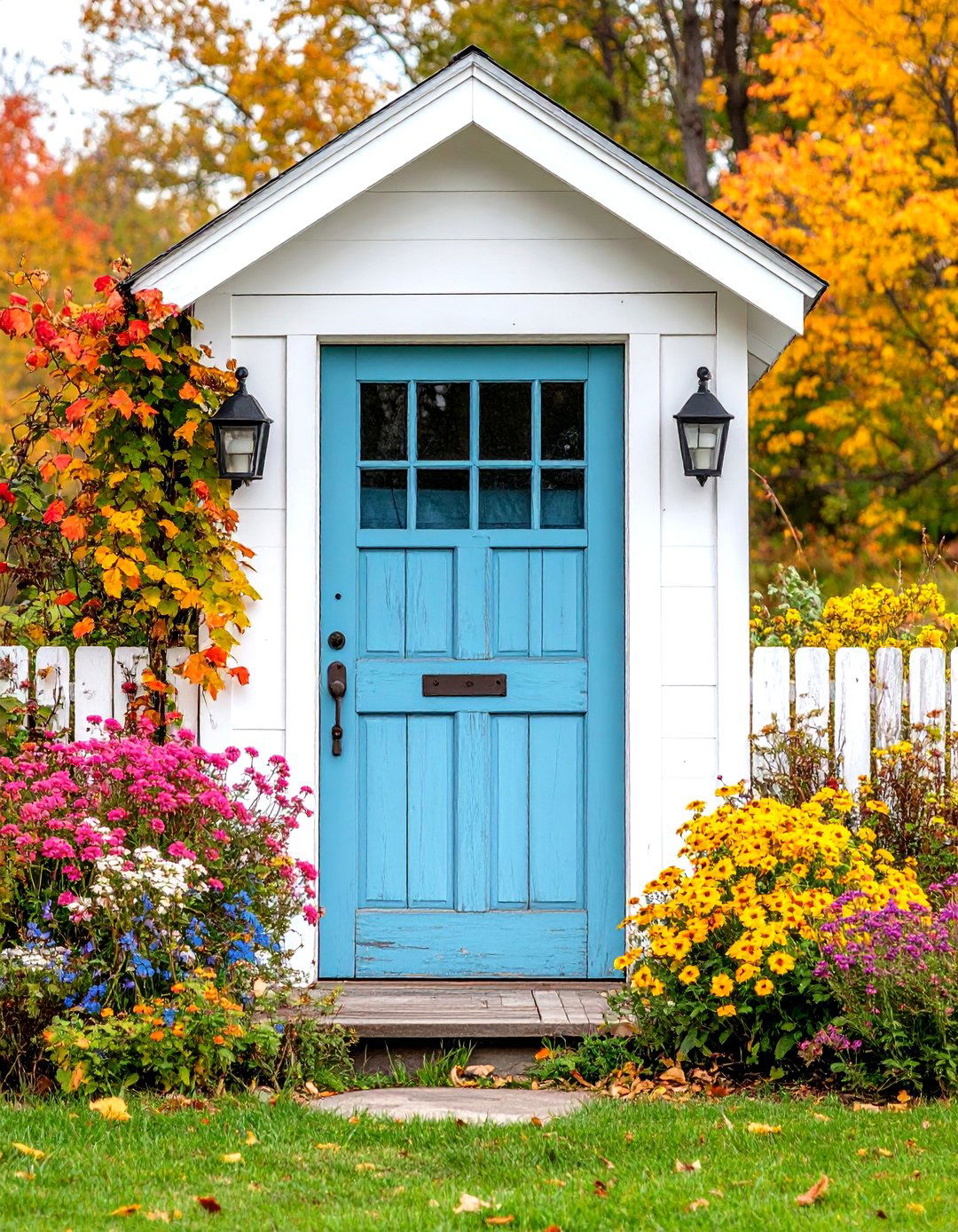 Distressed Farmhouse Door - 20 Door Painting Ideas