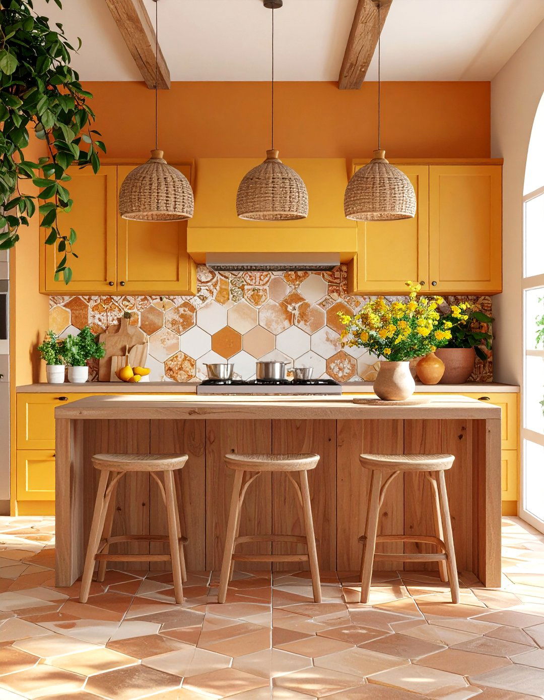 Distressed Finish for Vintage Appeal - 20 Terracotta Kitchen Floor Ideas