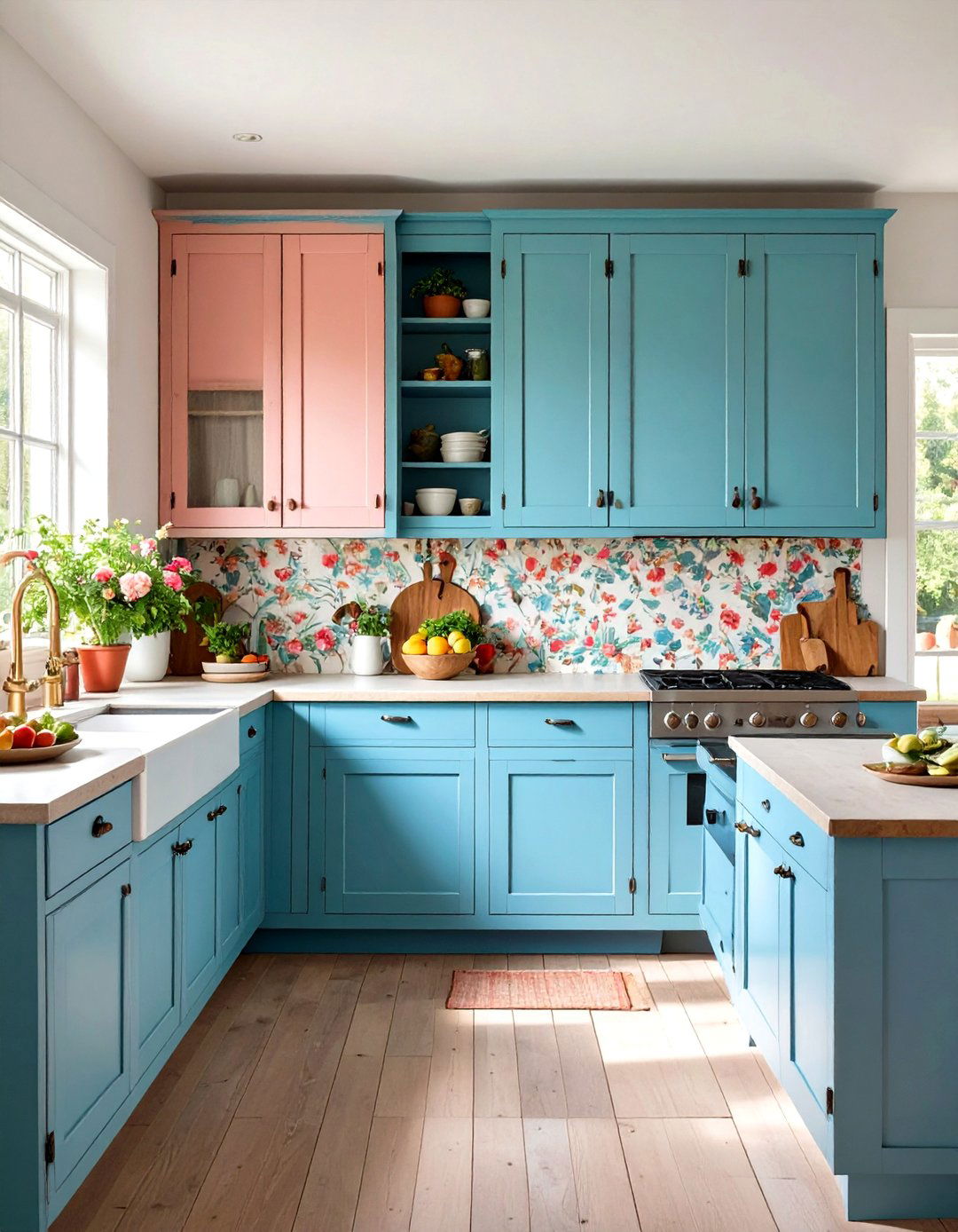 Distressed Painting Kitchen Cabinet Technique - 20 Painting Kitchen Cabinet Ideas