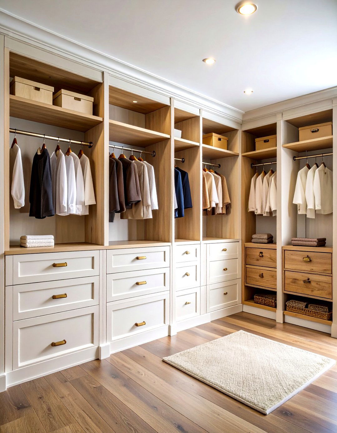 Distressed White Oak Rustic Closet - 20 Rustic Closet Ideas