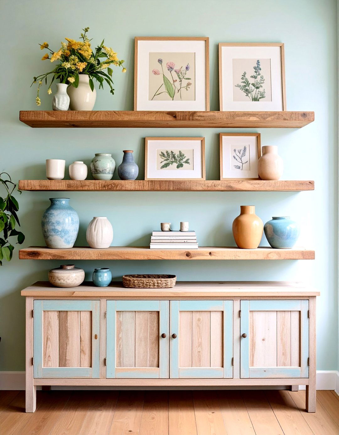 Distressed Wood Accents - 20 Shabby Chic Bedroom Ideas