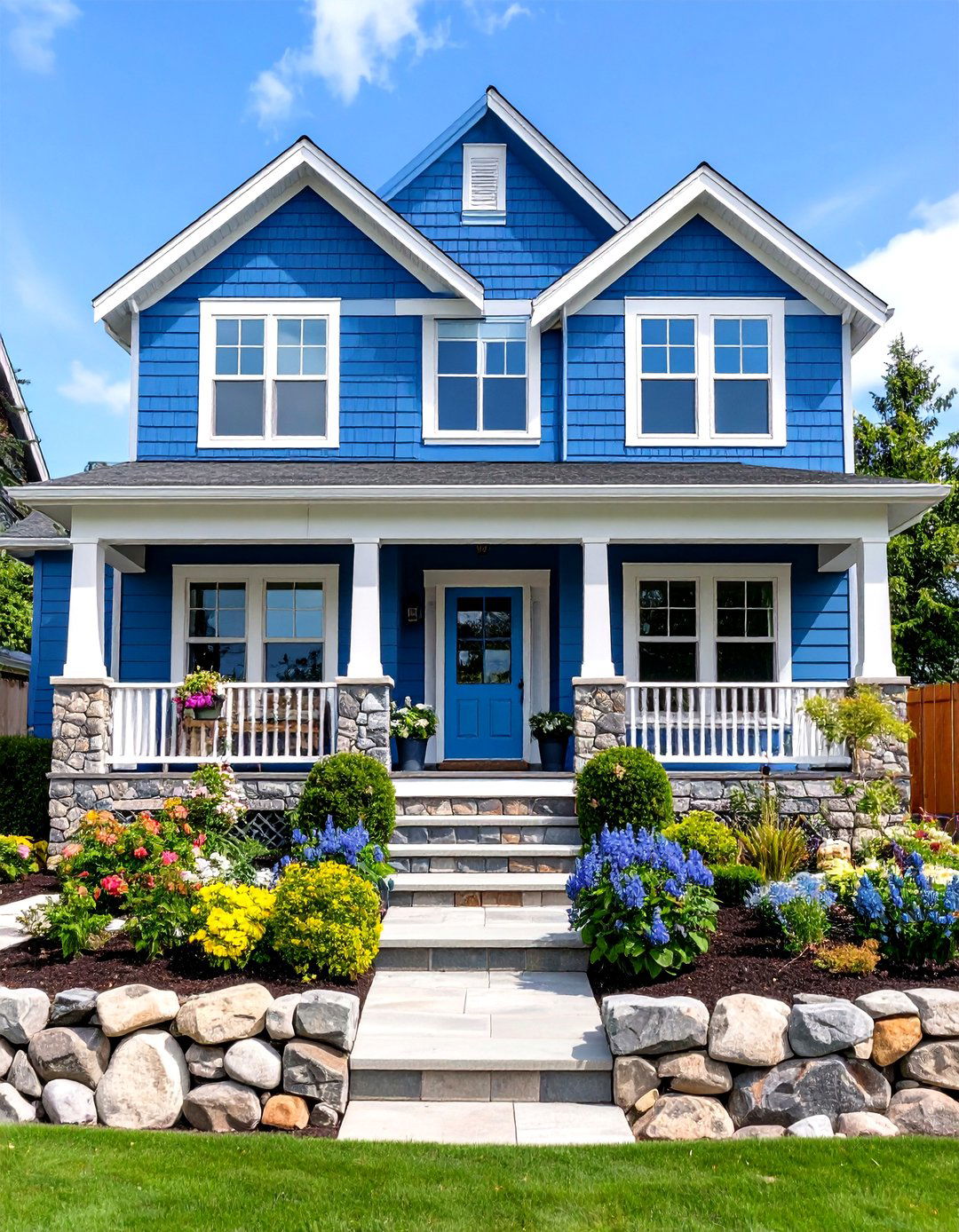 Dockside Blue Exterior House Color - 20 Blue Exterior House Colors