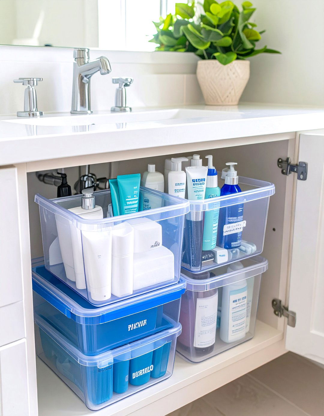 Dorm Bathroom Under Sink Storage Optimization - 20 Dorm Bathroom Ideas