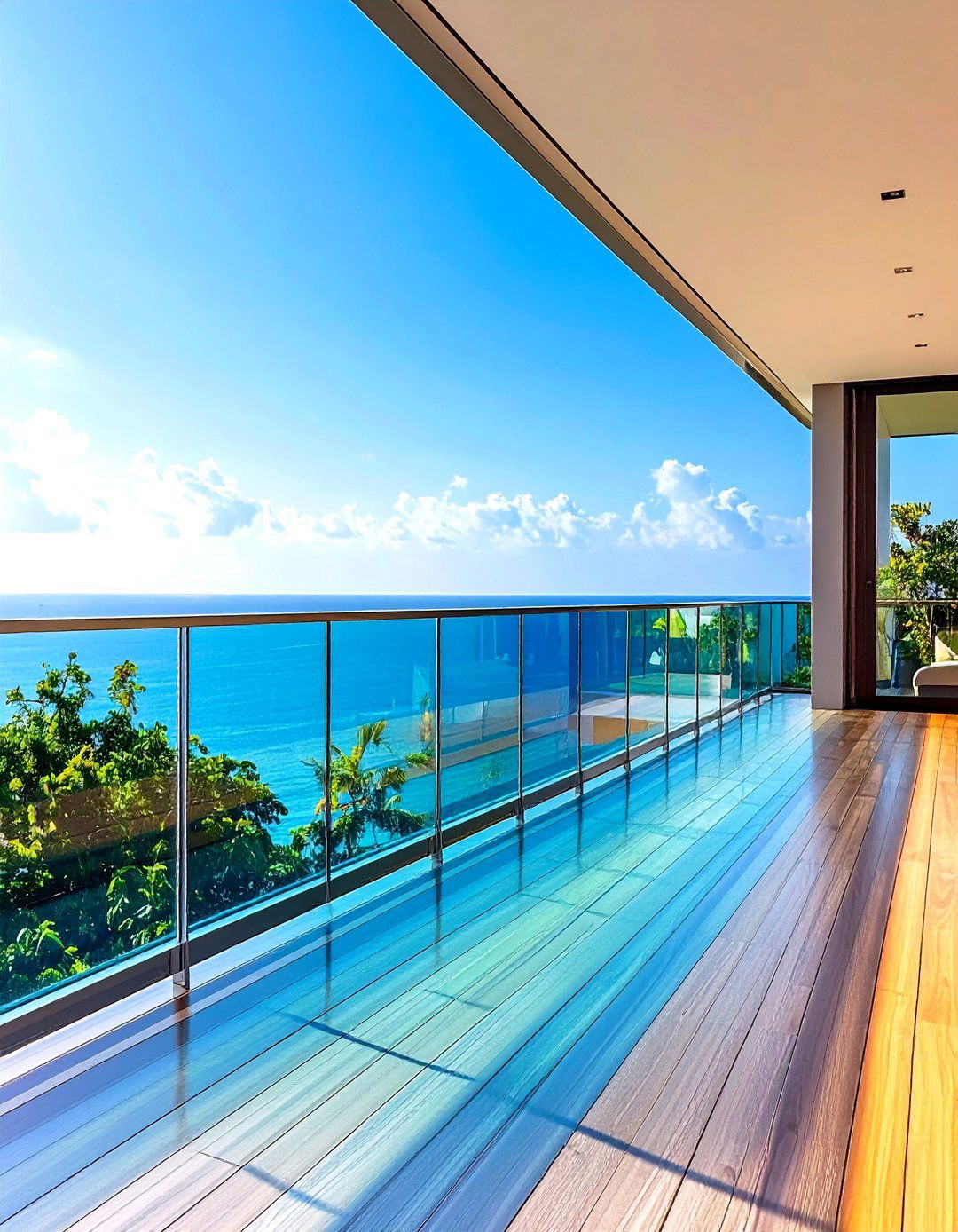 Double Layer Laminated Safety Glass for High Rise Assurance - 20 Glass Balcony Design Ideas