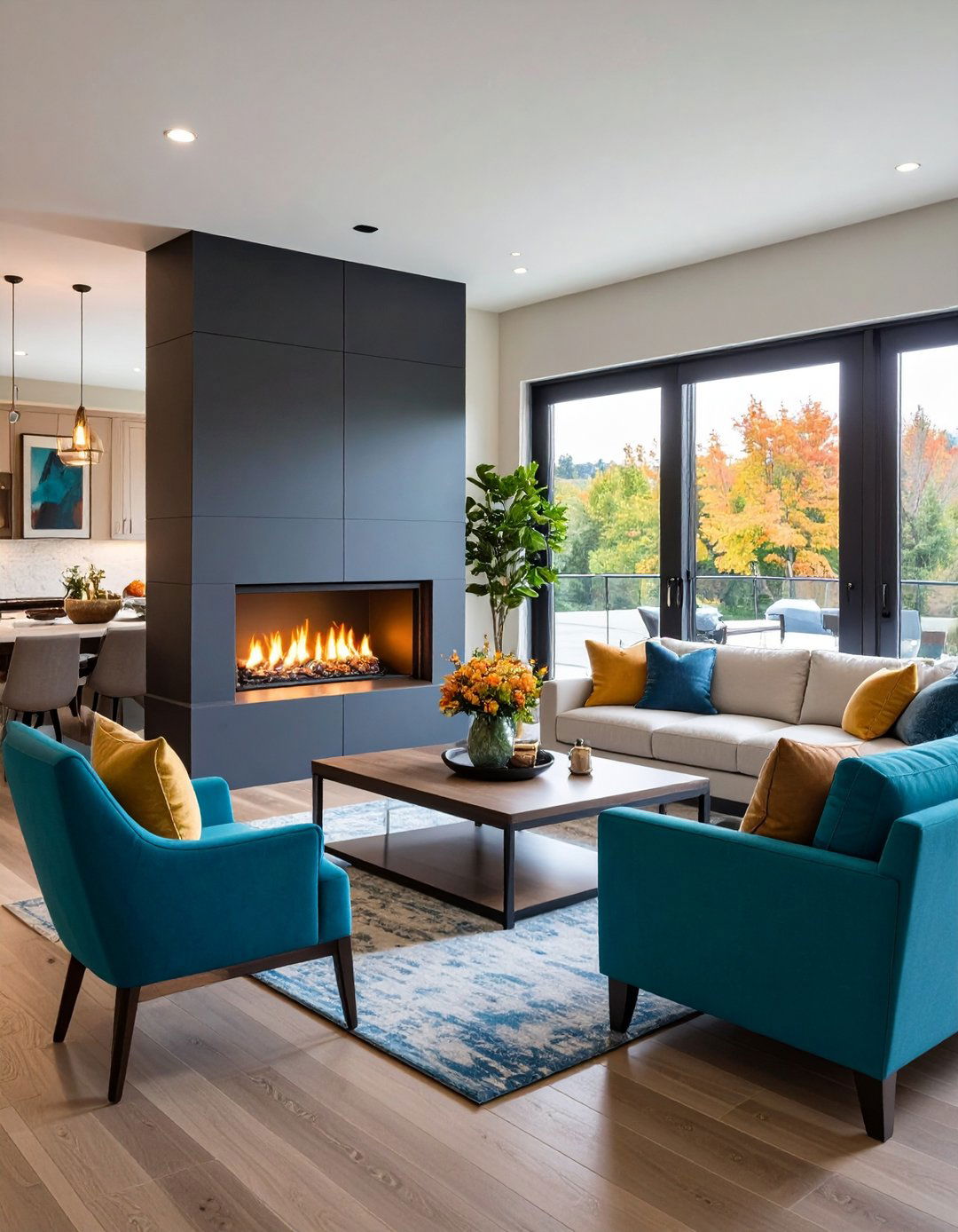 Double Sided Gas Fireplace Divider - 20 Gas Fireplace Ideas