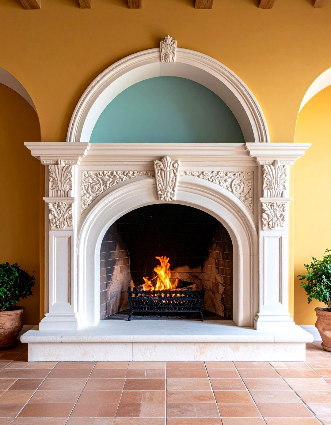 Double Sided Spanish Fireplace - 20 Spanish Style Fireplace Ideas