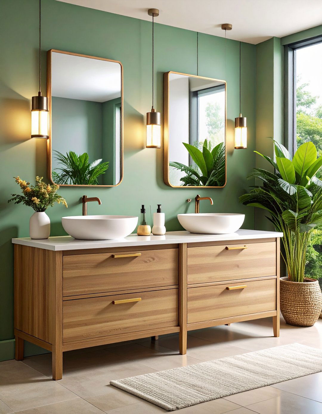 Double Vanity Keeps the Family Bathroom Moving - 20 Family Bathroom Ideas