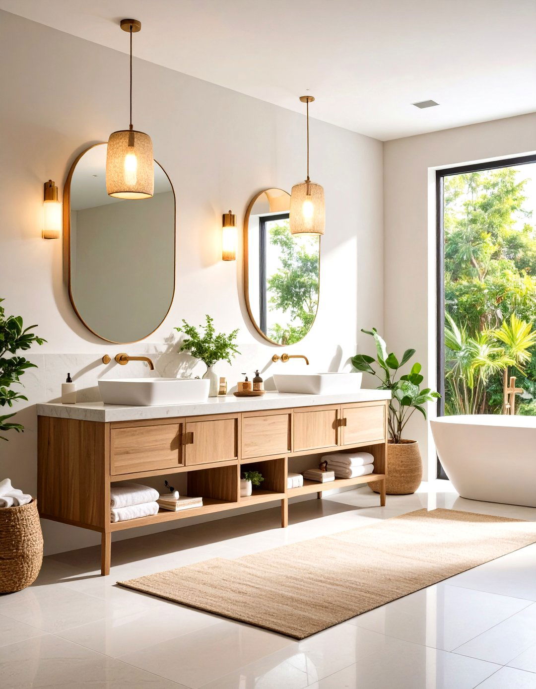 Double Vanity for His and Hers - 20 Vanity Room Ideas