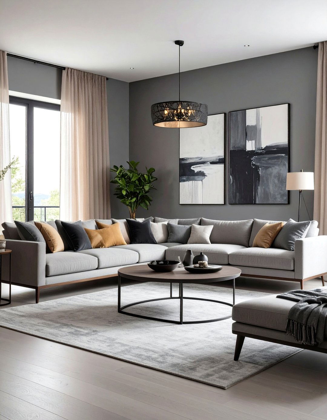 Dove Gray Airiness for Minimalists - 20 Gray Living Room Ideas