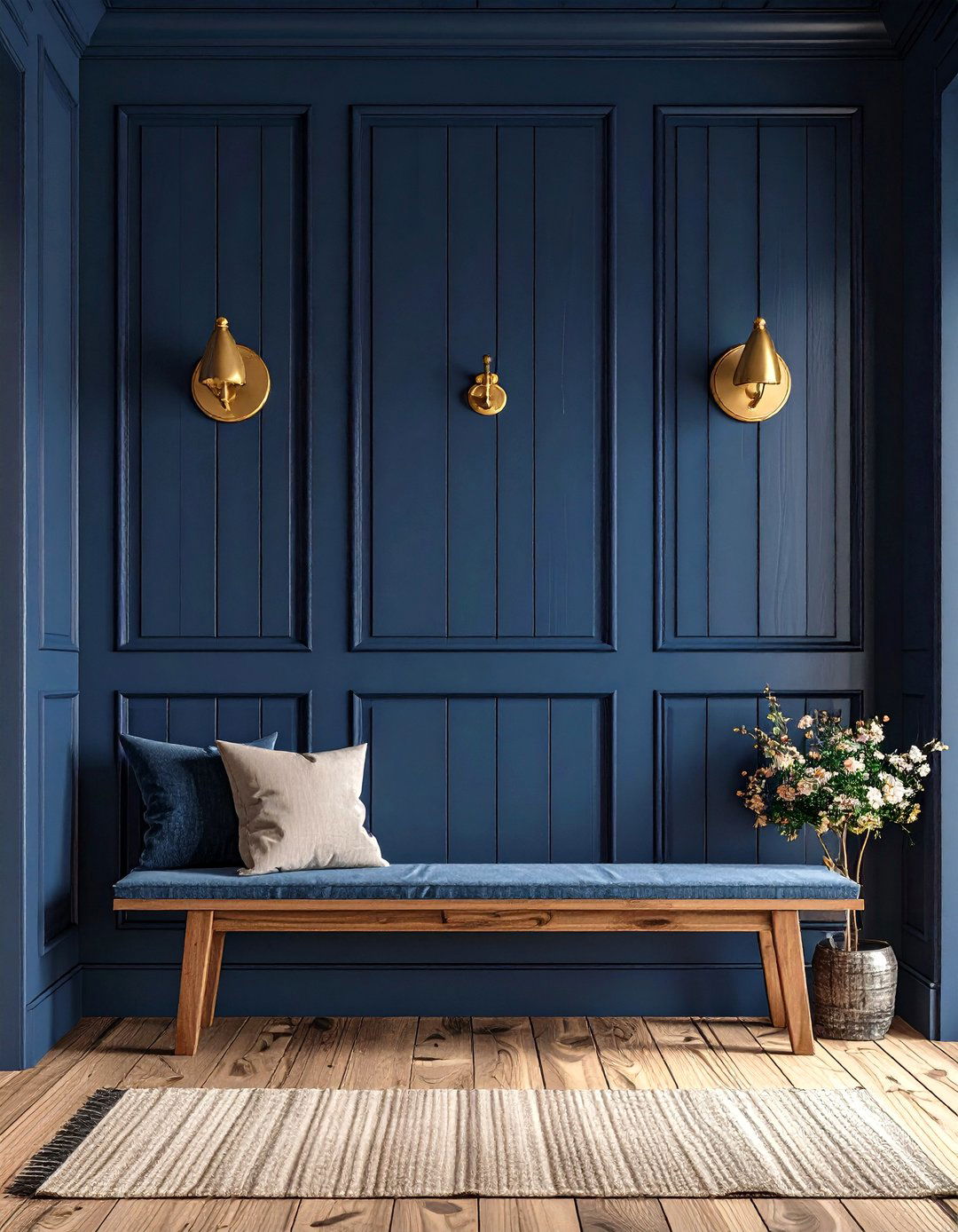 Dramatic Dark Painted Shiplap - 20 Shiplap Wall Entryway Ideas