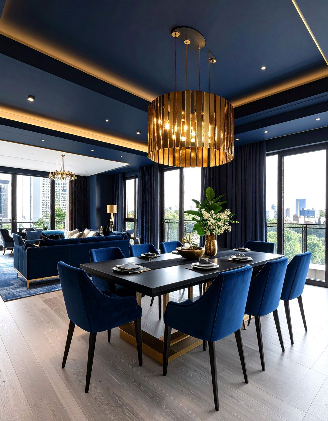 Dramatic Dark Reverse Tray Ceiling - 20 Reverse Tray Ceiling Ideas