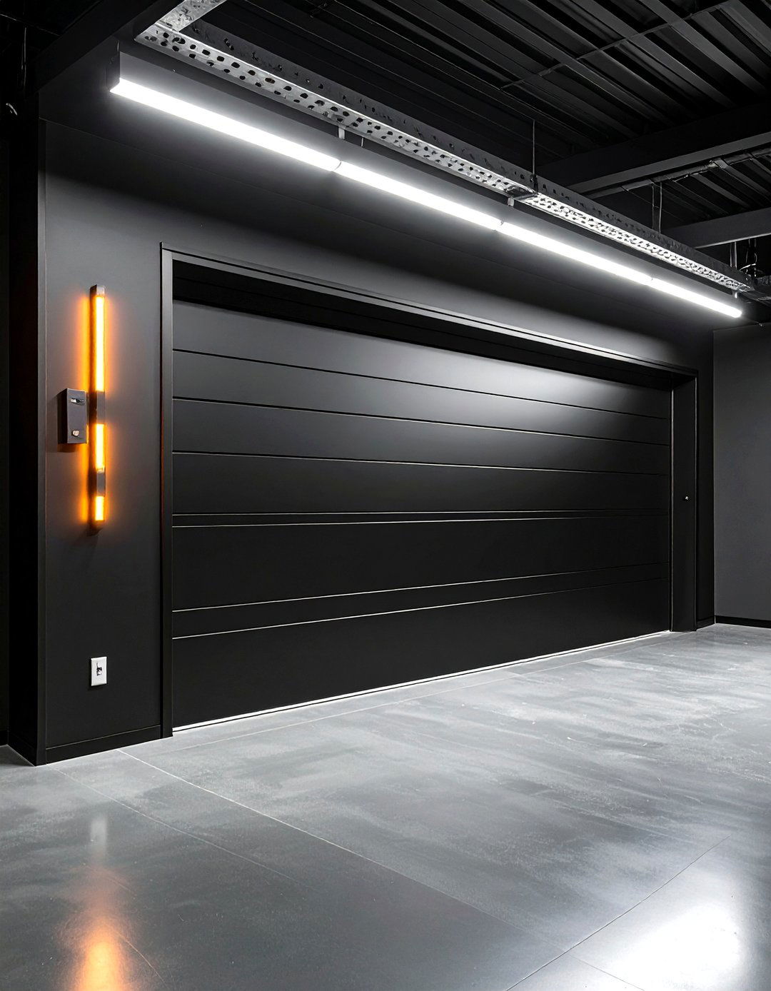 Dramatic High Gloss Black Garage Wall Paint - 20 Garage Wall Paint Ideas