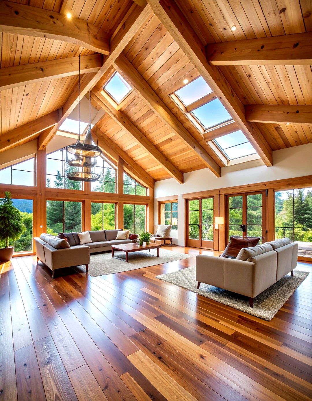 Dramatic Wood Cathedral Ceiling Design - 20 Wood Ceiling Ideas