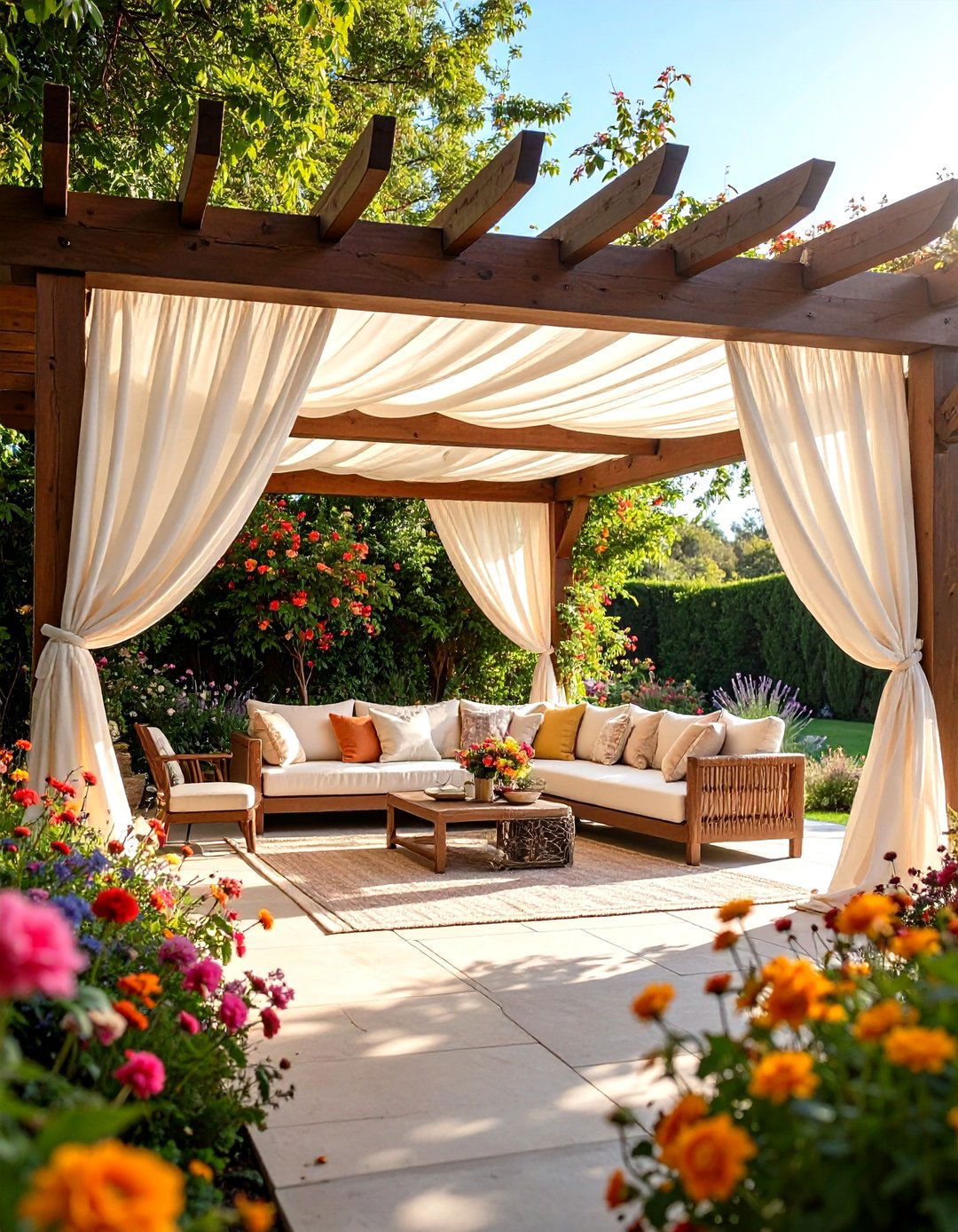Draped Fabric Pergola Shade Installation - 20 Pergola Shade Ideas