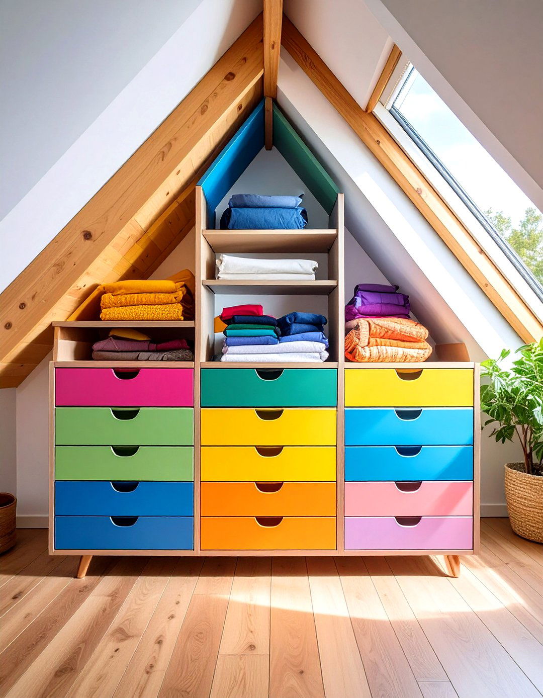 Drawer Bank Solutions - 20 Sloped Ceiling Closet Ideas