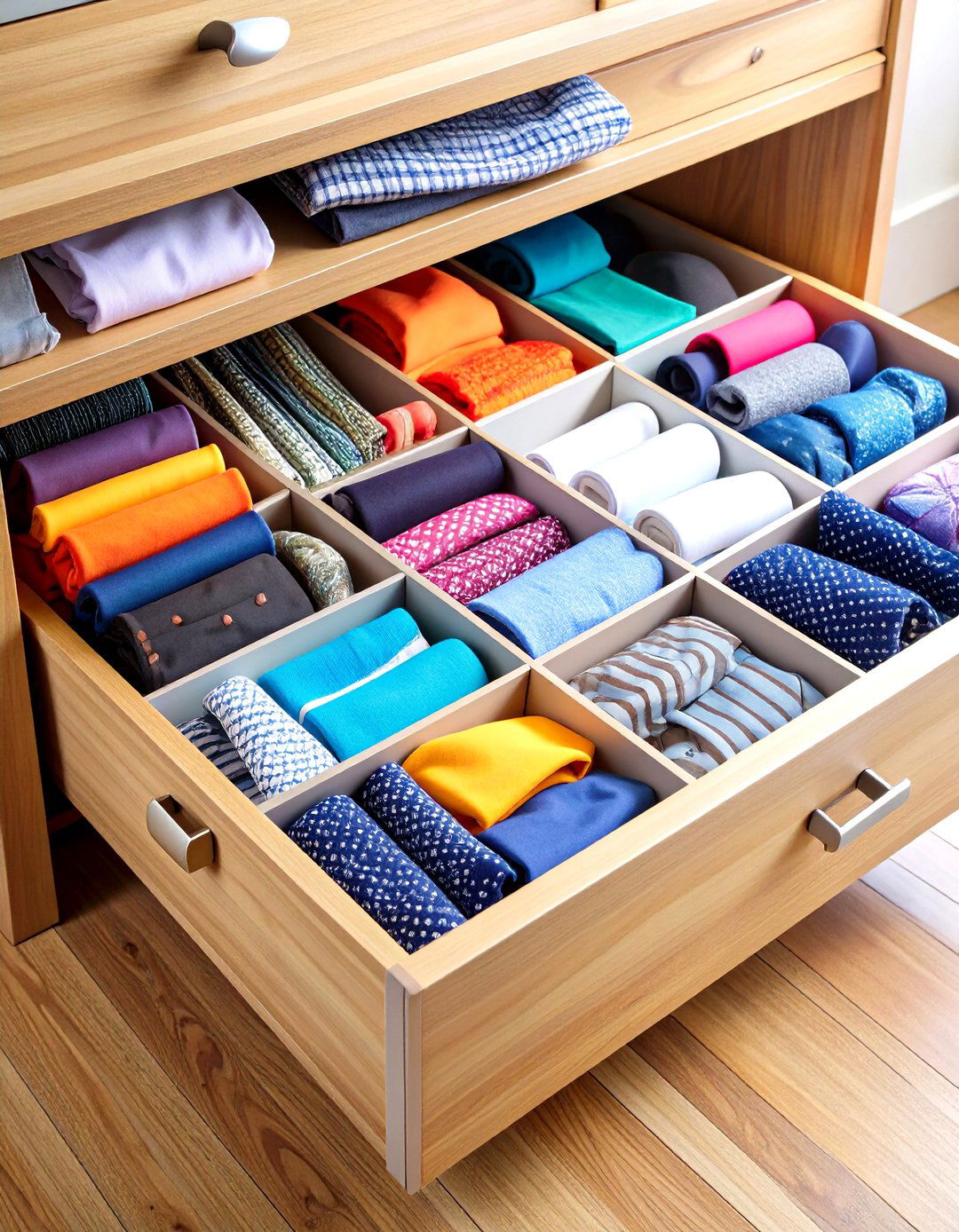 Drawer Divider Clothes Storage Organization - 20 Clothes Storage Ideas