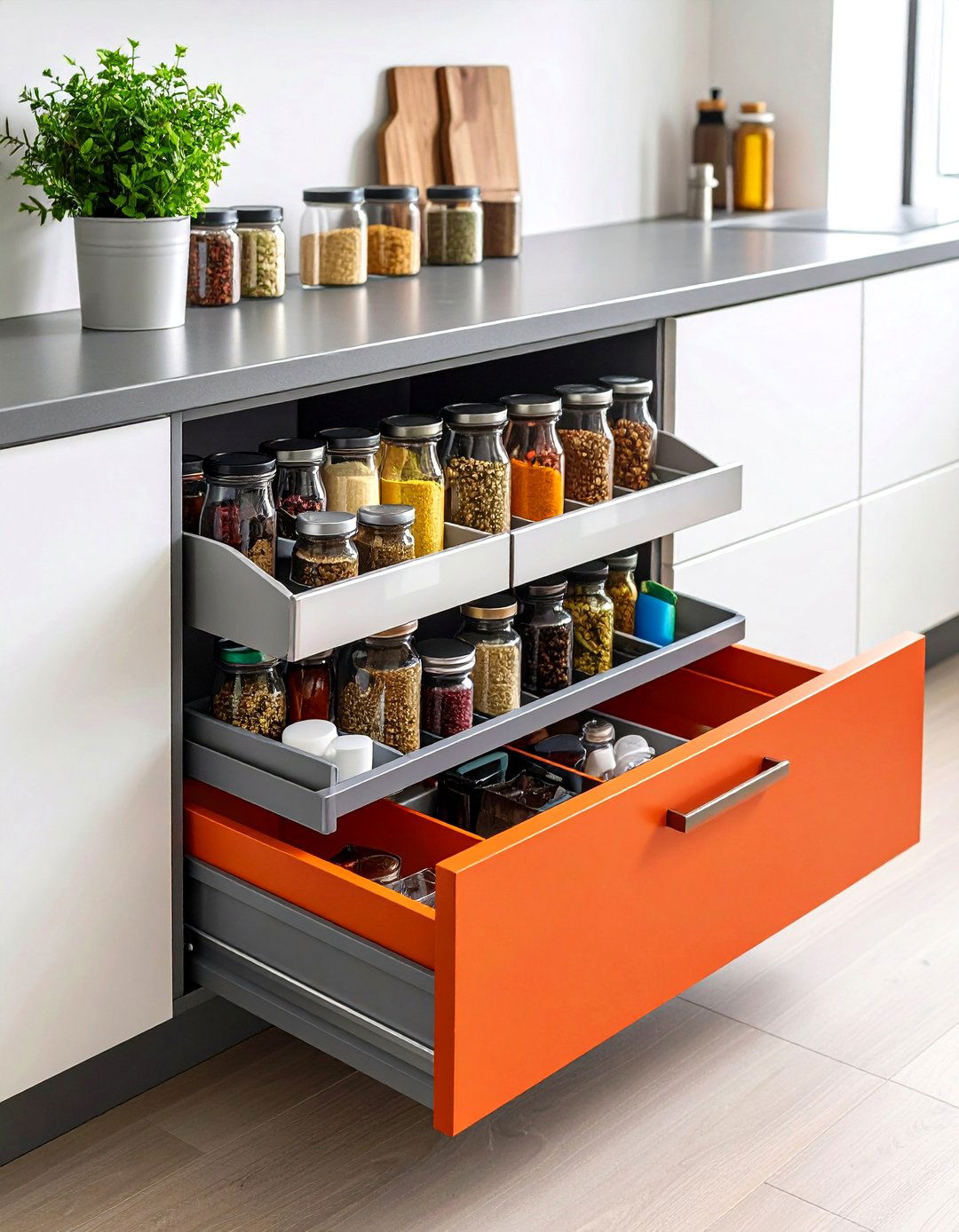 Drawer Level Shelf Inserts - 20 Spice Rack Ideas
