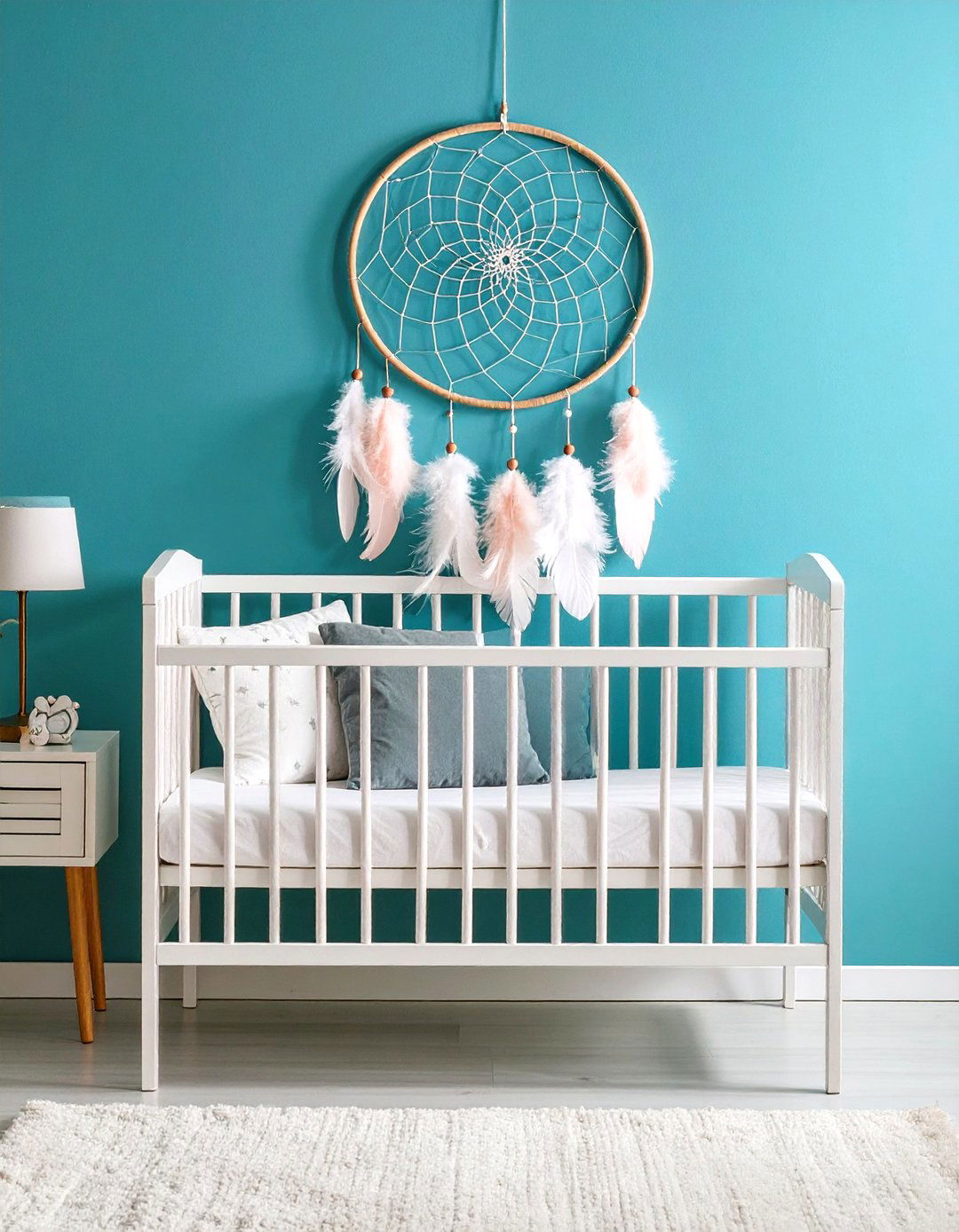 Dreamcatchers Above the Crib - 20 Boho Toddler Room Ideas