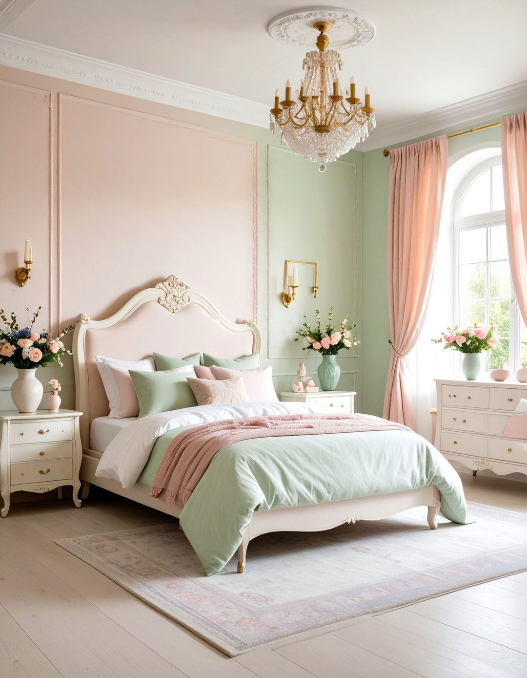 Dreamy Parisian Pastel Themed Bedroom - 20 Parisian Themed Bedroom Ideas