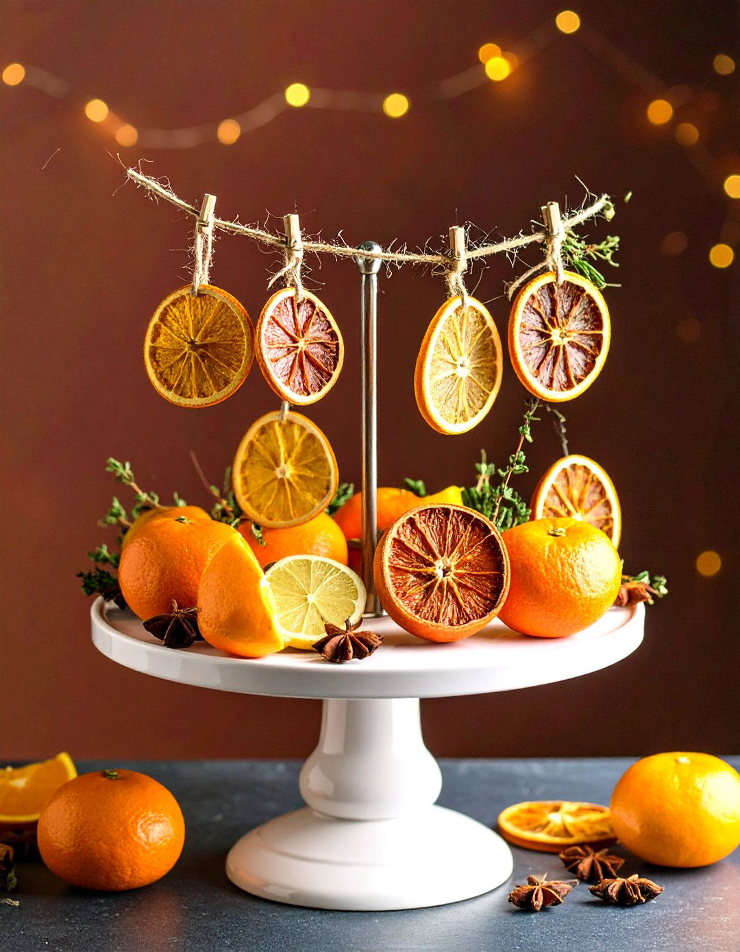 Dried Citrus and Herb Friendsgiving Accents - 20 Friendsgiving Decor Ideas