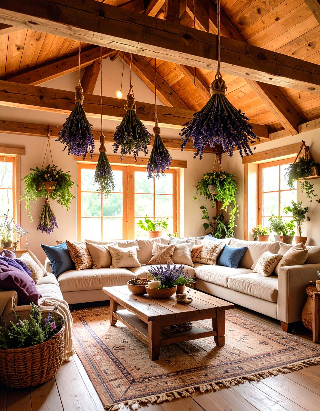Dried Herb Bundle Witchy Living Room Elements - 20 Witchy Living Room Ideas