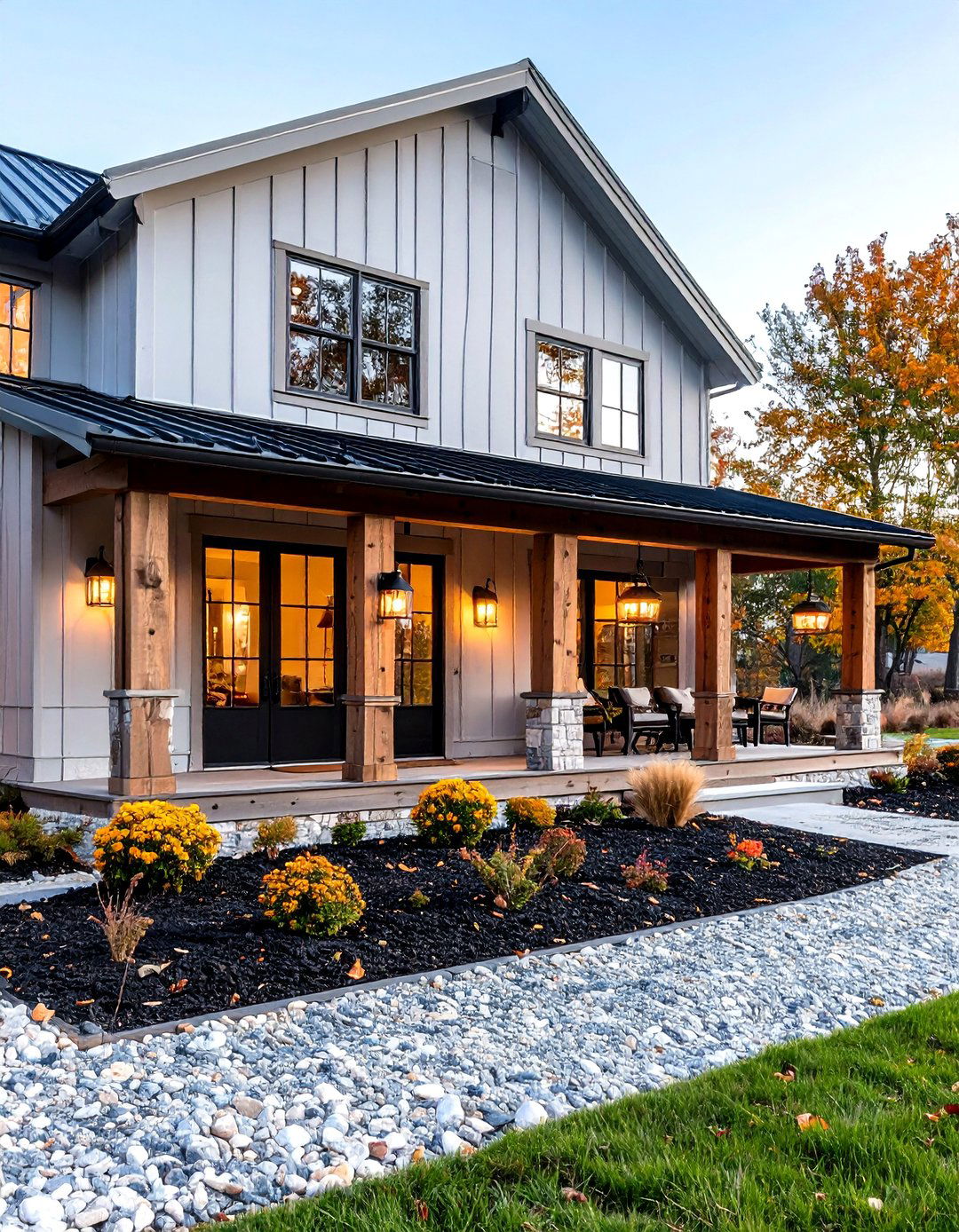 20 Grey House With Black Trim Exterior Design Inspiration