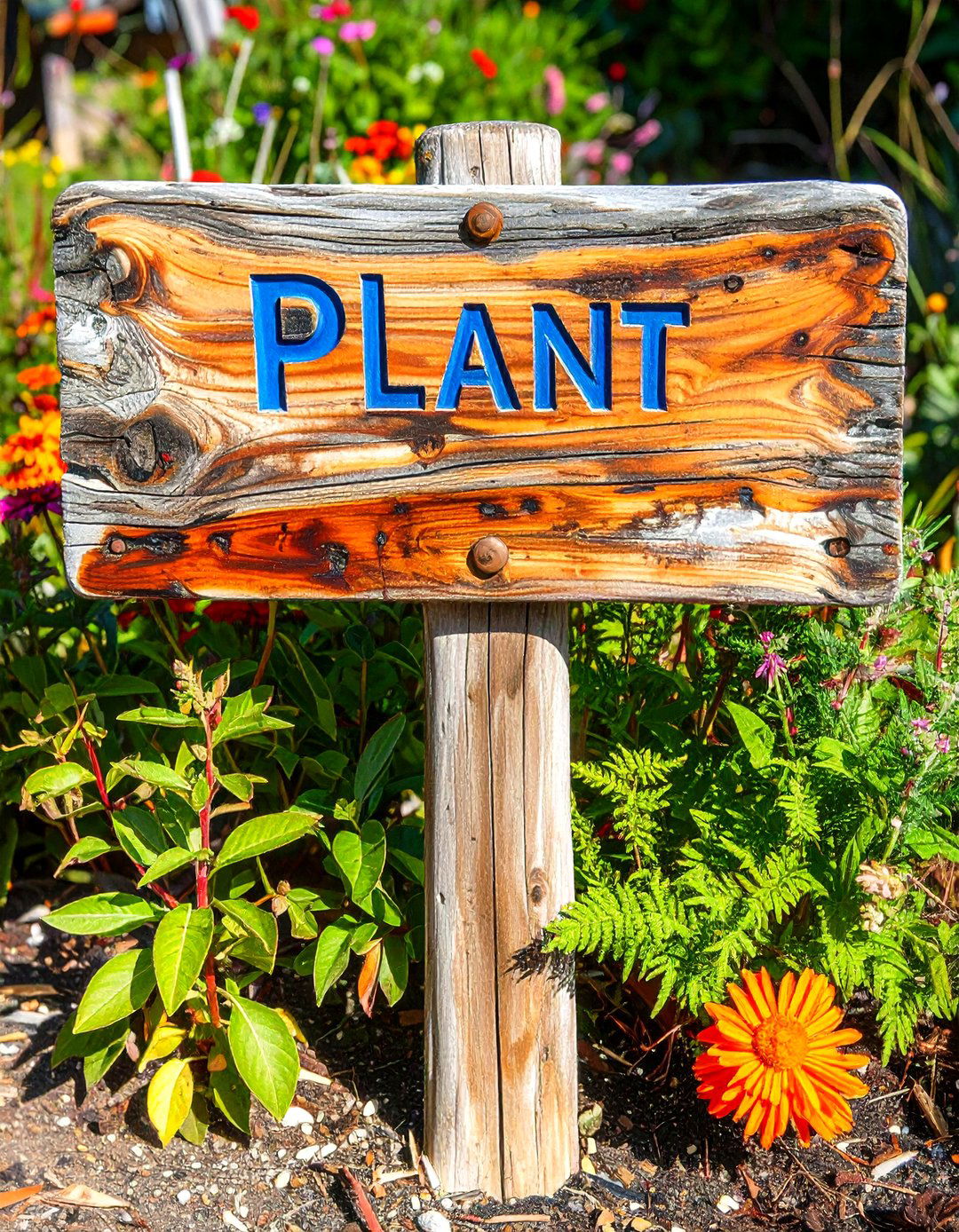 Driftwood Plank Identifier - 20 Garden Sign Ideas