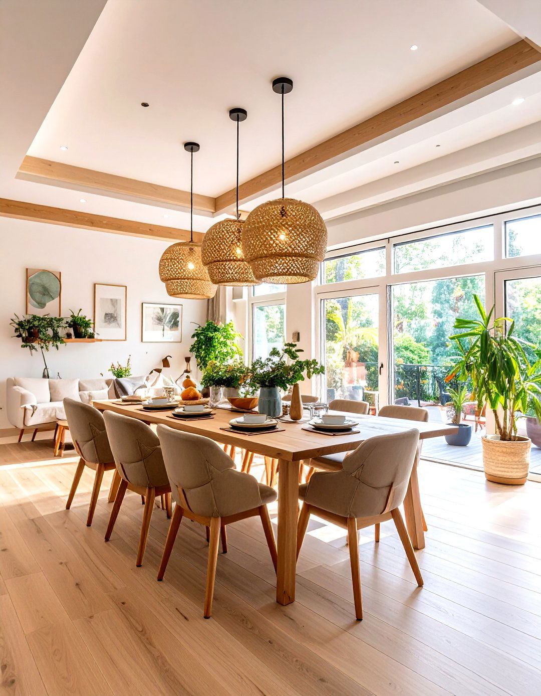 Drop Dining Room Ceiling Hides Services in Style - 20 Dining Room Ceiling Ideas