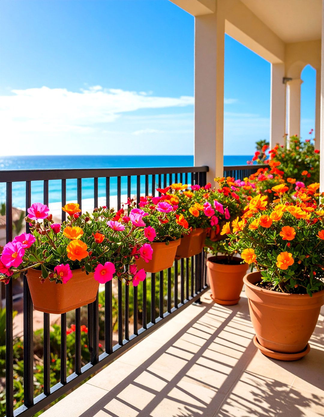 Drought Smart Portulaca Balcony Rug - 20 Flowering Plants for Balcony