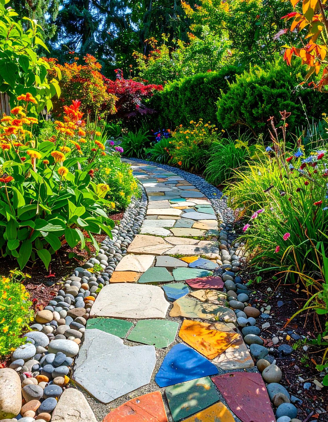 Dry Stacked Stone Wall - 20 Stone Garden Edging Ideas