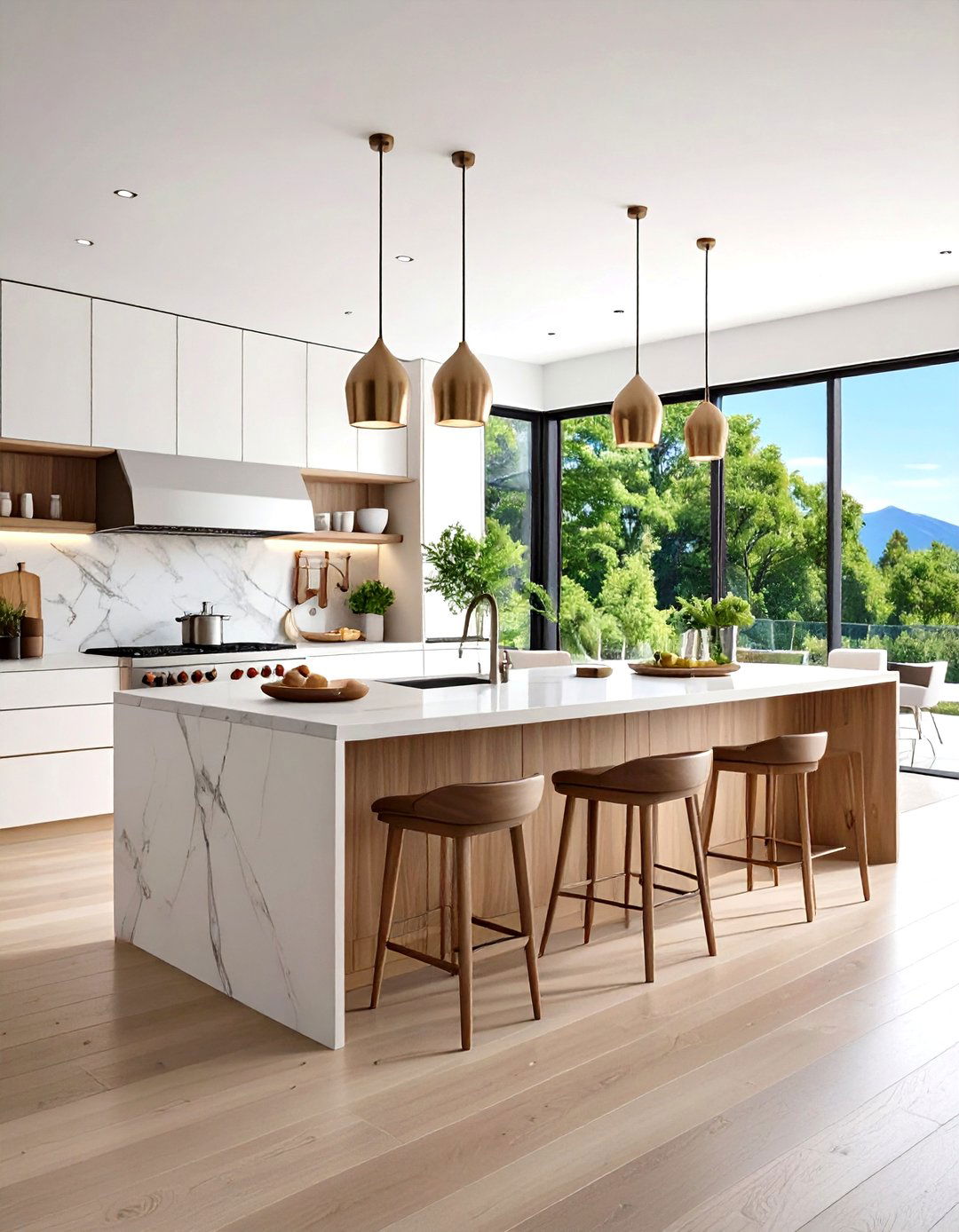 Dual Zone Efficiency for Hustle Free Cooking - 20 Double Island Kitchen Ideas