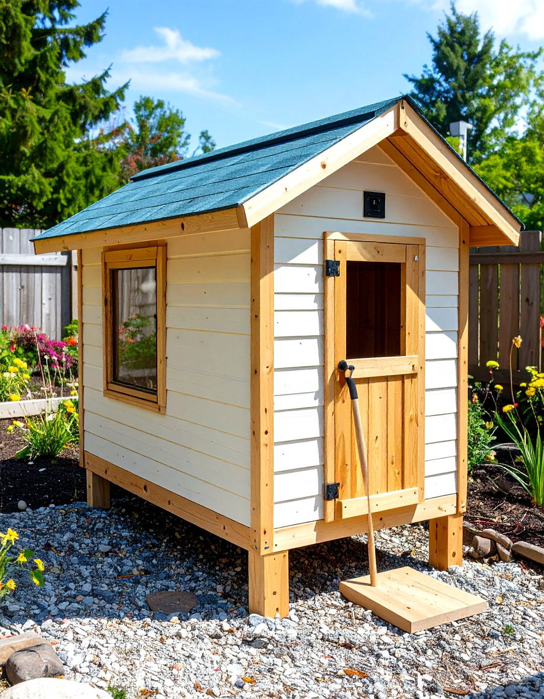 Duck House With Hinged Roof for Five Minute Clean Outs - 20 Duck House Ideas